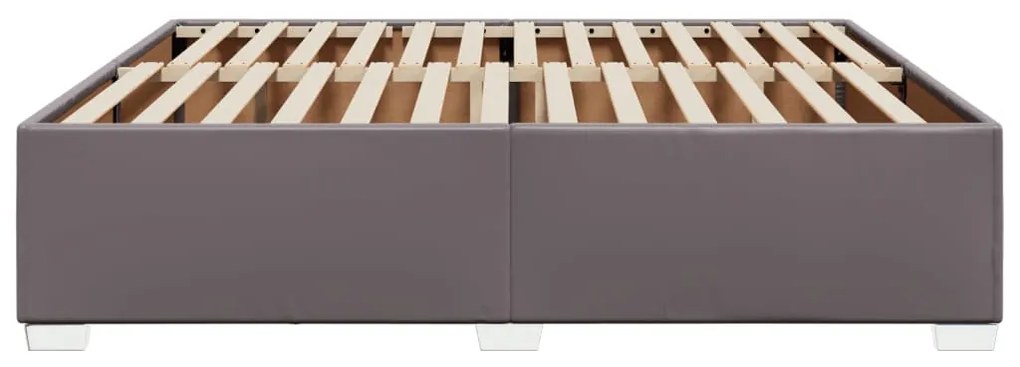 Estrutura de cama 180x200 cm couro artificial cinzento
