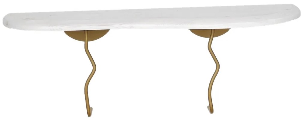 Prateleira de Parede Edera – Dourado e Branco – 99 cm x 22 cm