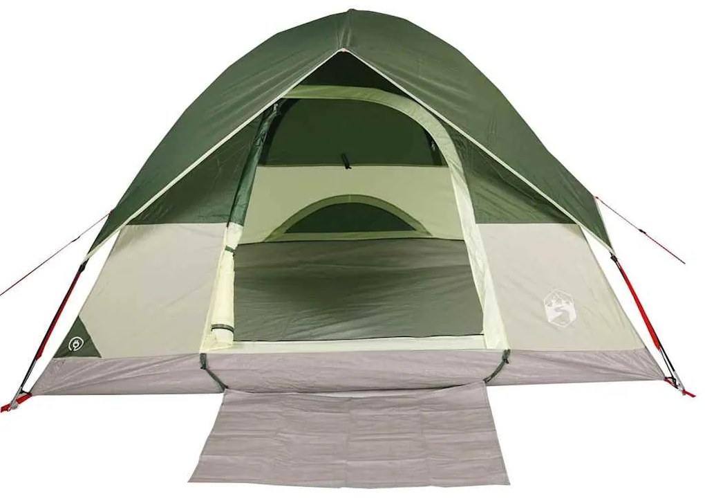 Tenda de campismo cúpula para 2 pessoas impermeável verde