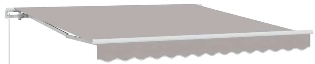 Toldo Retrátil Manual Cinza Claro 350x250 cm