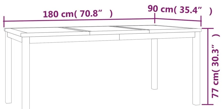 Conjunto de jantar para jardim 7 pcs madeira de teca maciça