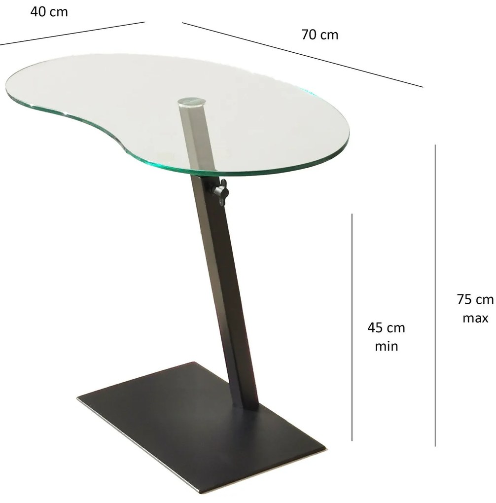 Mesa de Café Fagioli - Preta - 70cm x 75cm x 40cm