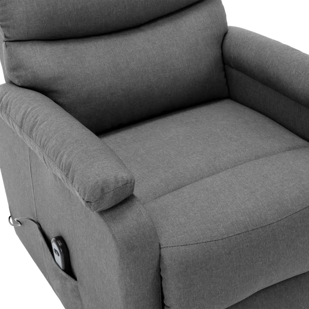 Poltrona elevatória tecido cinzento-claro