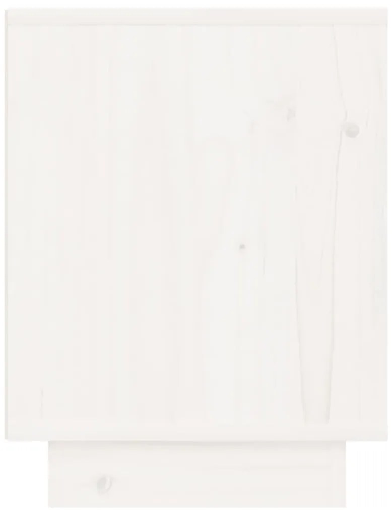 Mesa de cabeceira 40x30x40 cm madeira de pinho maciça branco
