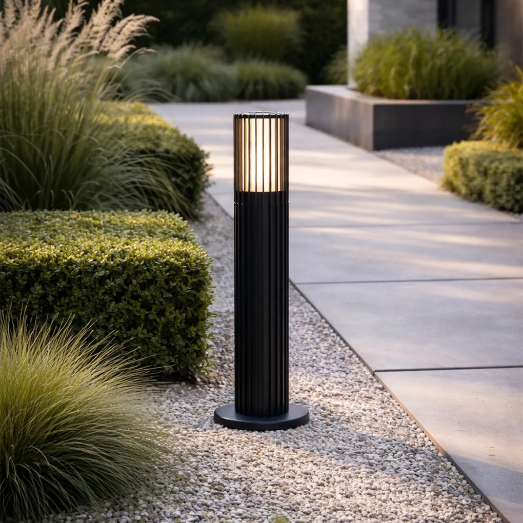 Balizador de exterior de design preto 50 cm IP44 - Boris