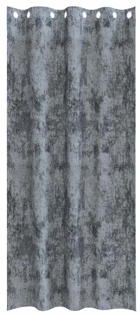 Cortinas de Veludo 2 Pçs com Ilhós Cinza Prata 260x140 cm