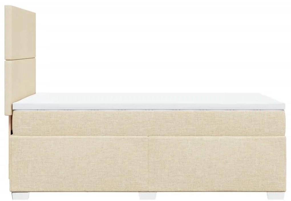 Cama com molas/colchão 90x200 cm tecido cor crème