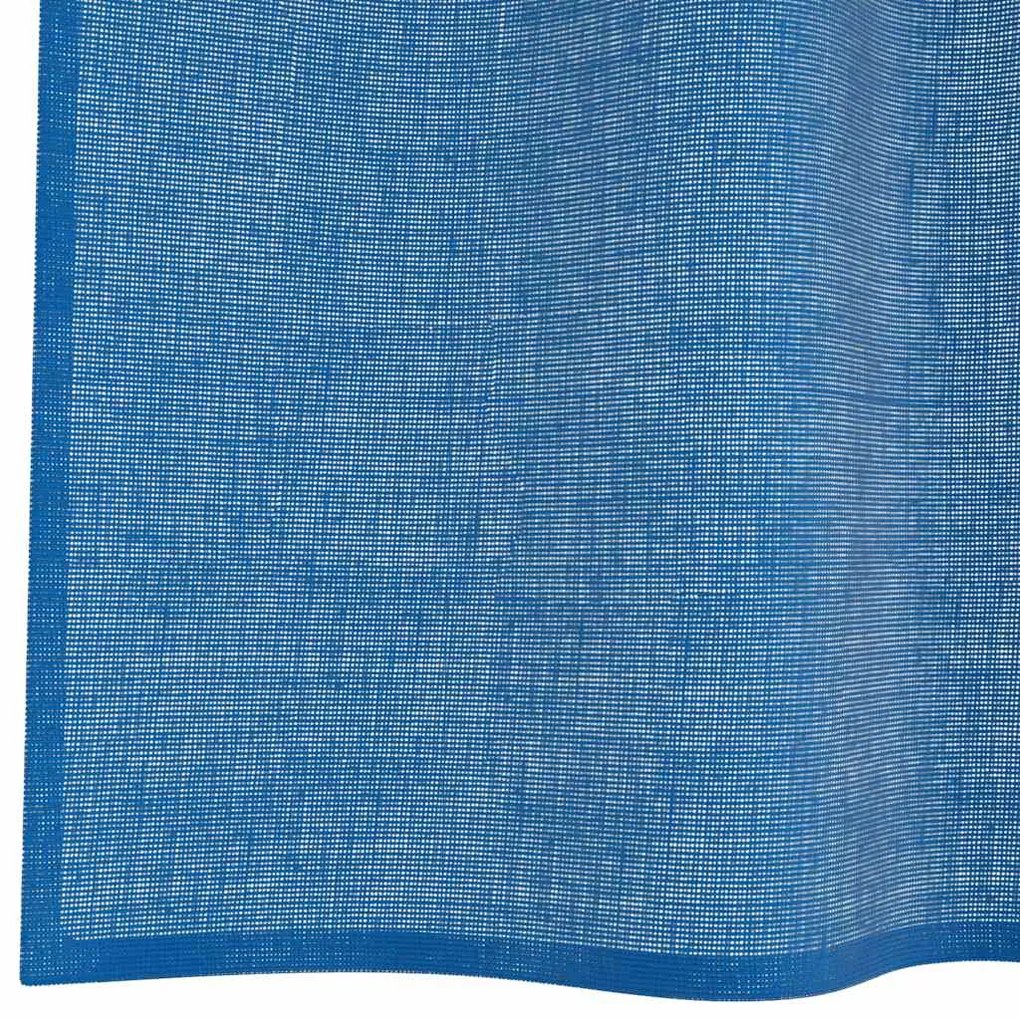 Cortinas de voile com ilhós 2 pcs azul real