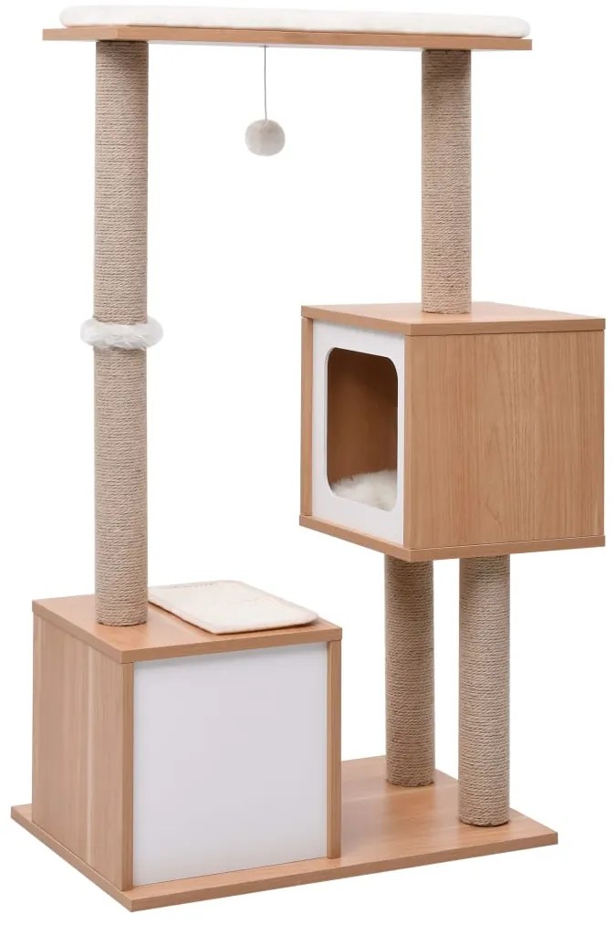 Árvore para gatos com tapete arranhador sisal 104 cm