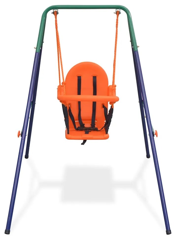 Conjunto de baloiços com arnês de segurança laranja
