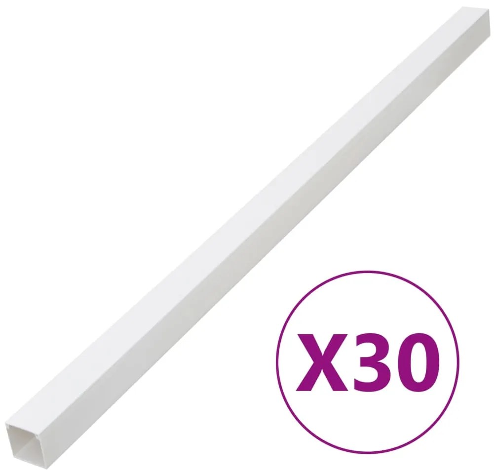 Calhas para cabos 33x33 mm 30 m PVC