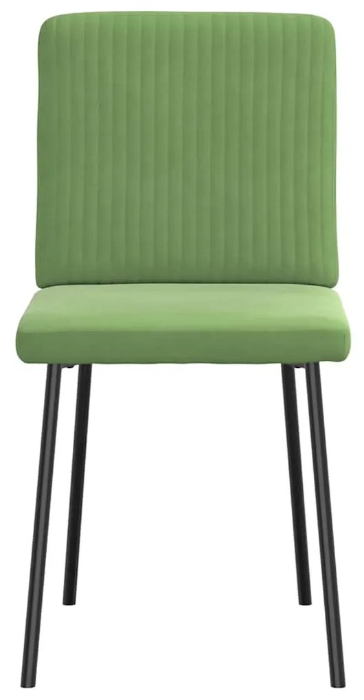 Cadeiras de jantar 4 pcs veludo verde-claro