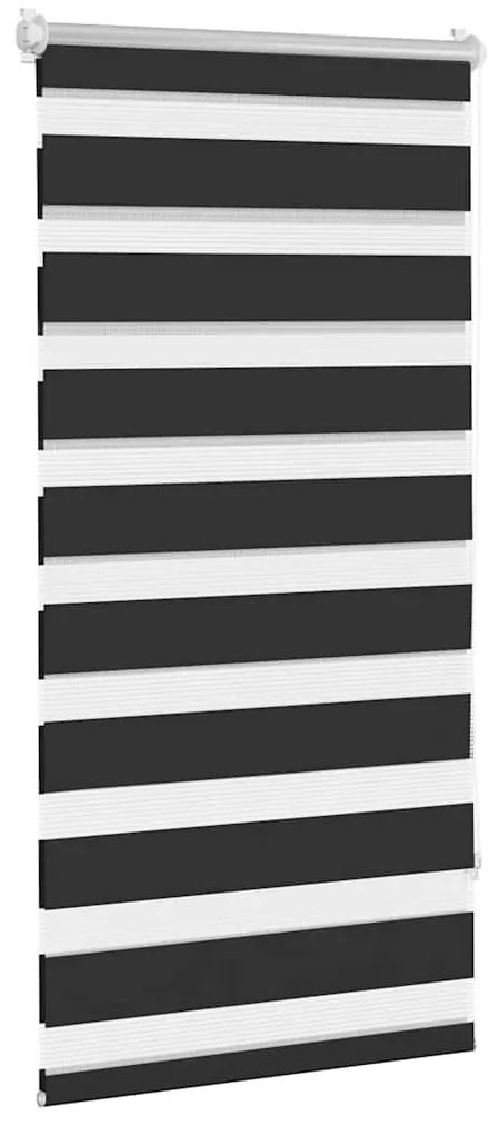 Estore de rolo 80 x 150 cm, linhas de zebra / Preto