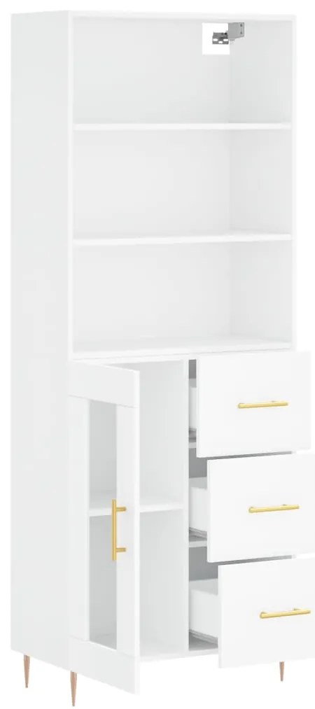 Armário alto 69,5x34x180 cm derivados de madeira branco