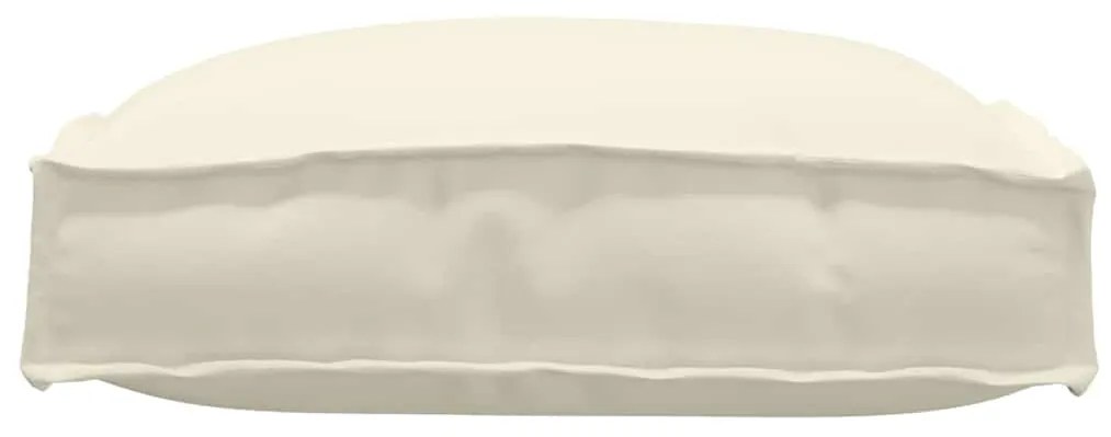 Almofadas de Pallet para Assento 2 pcs Creme 40x40x8 cm Tecido Oxford