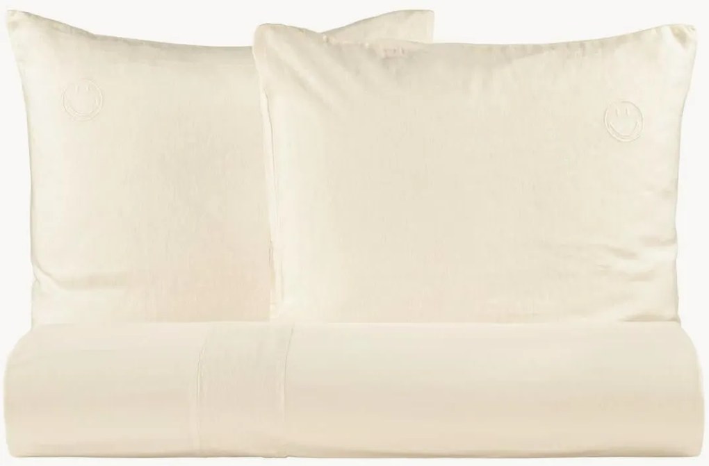 Conjunto de roupa de cama em algodão Smiley Face