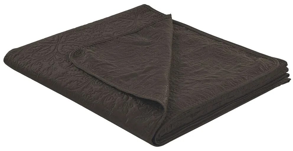 Colcha com relevo castanha 220 x 240 cm RAYEN Beliani