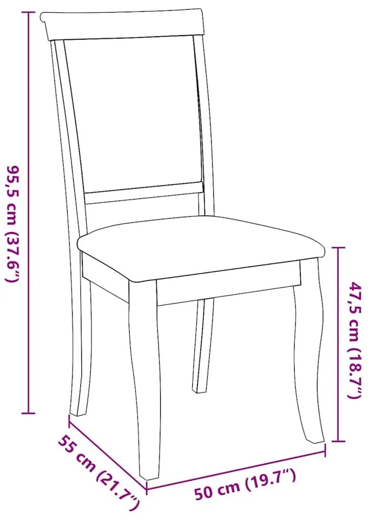 Cadeiras de jantar com almofadões 2 pcs madeira maciça branco