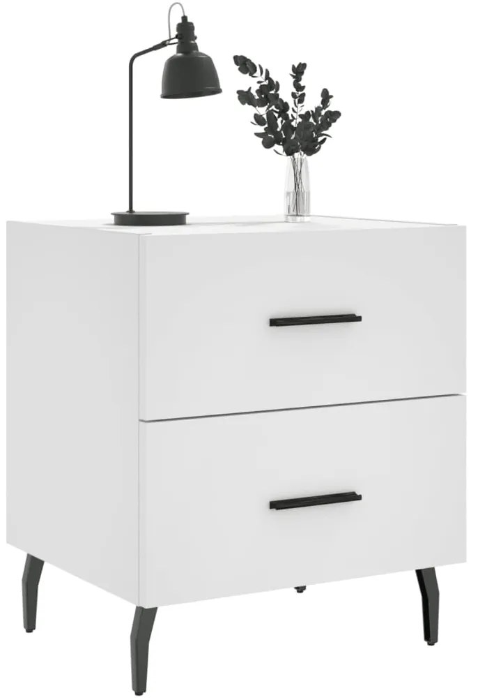 Mesa de cabeceira 40x35x47,5 cm derivados de madeira branco