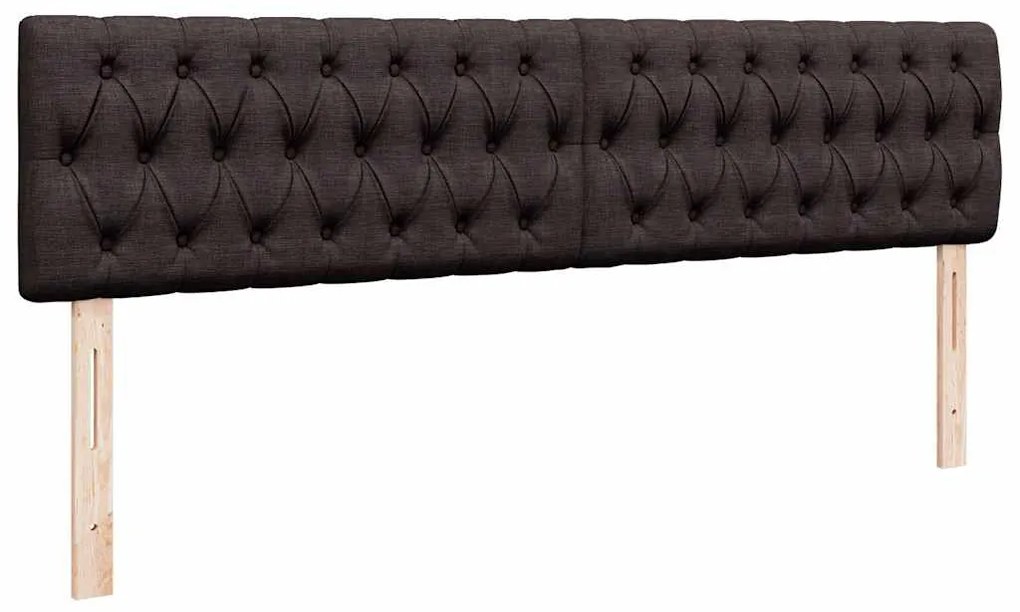 Cama Otomana com colchão&amp;LEDs 180x200cm tecido castanho-escuro