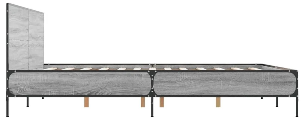 Estrutura de cama 135x190 cm derivados de madeira/metal