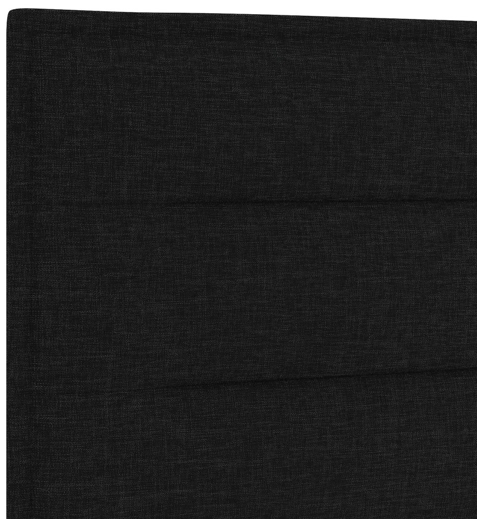 Cabeceira Design de Linhas Preto 160 cm Tecido