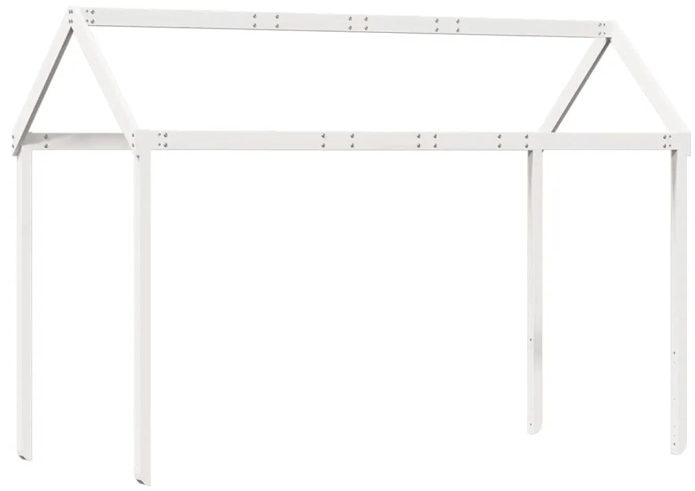 Telhado de cama infantil 207x80,5x151,5 cm pinho maciço branco