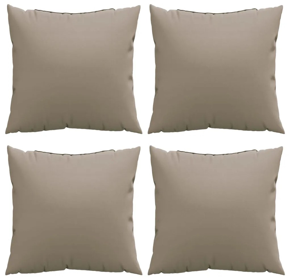 Almofadas de sofá 4 pcs 50x50 cm tecido cinza-acastanhado