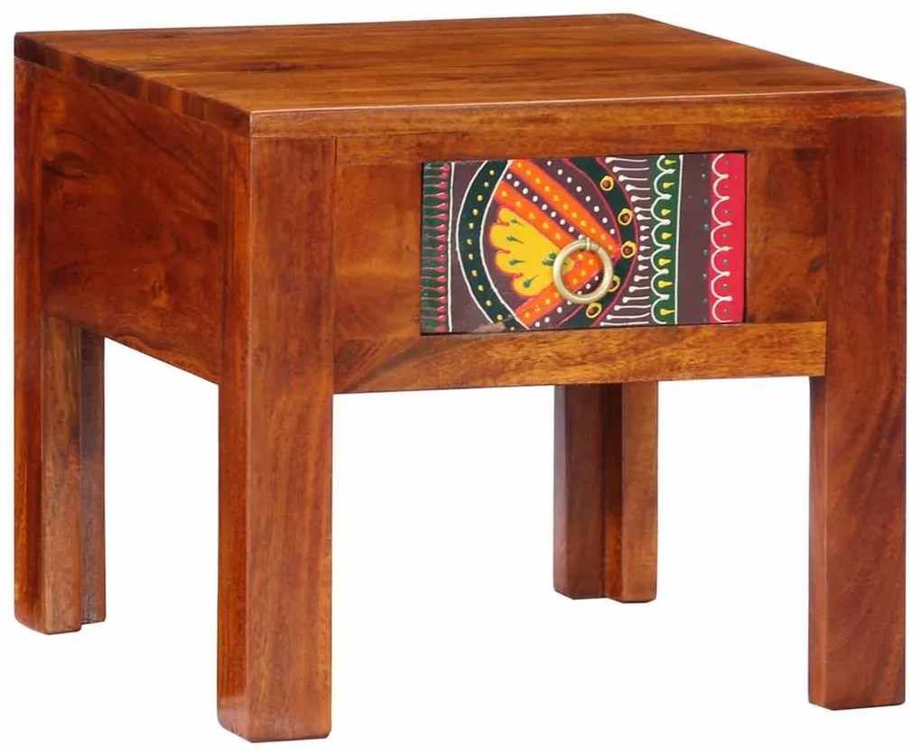 Mesa de cabeceira 40x40x36 cm madeira de acácia maciça