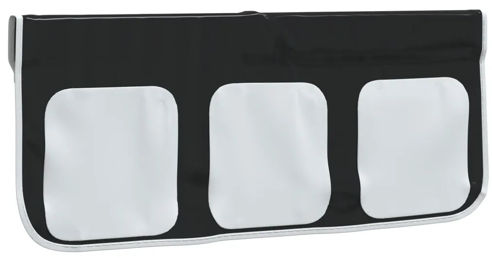 Cortinas para cama elevada com túnel poliéster branco e preto