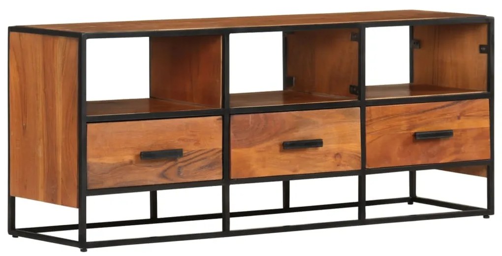 Móvel de TV 110x30x45 cm madeira de acácia maciça