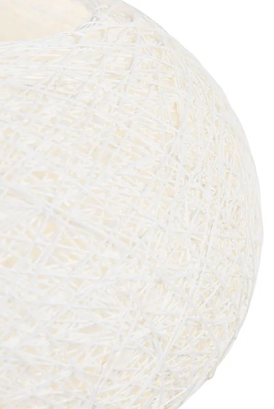Candeeiro de suspensão rústico branco 50 cm - Corda Flat Design,Moderno