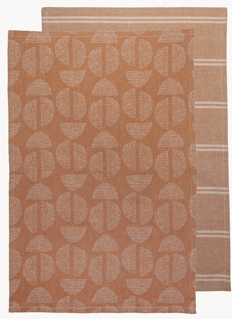 Toalhas de cozinha Splice Ginger, conjunto de 2