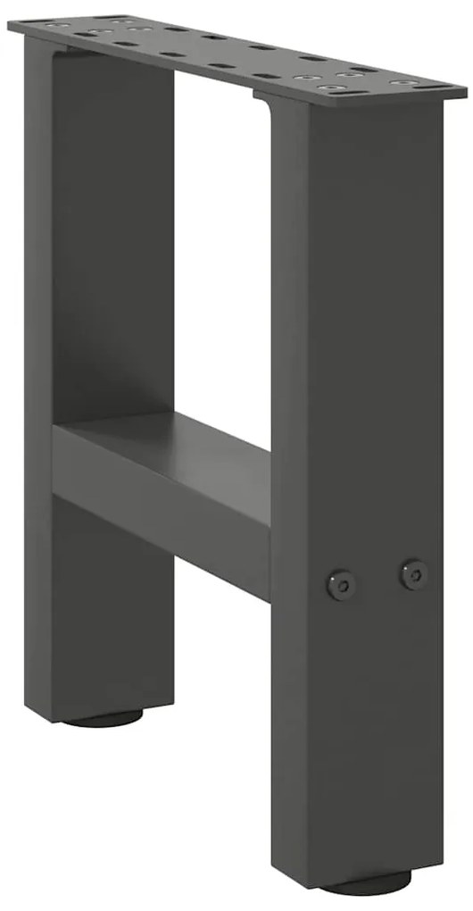 Pés para mesa de centro antracite 2 peças 40x(30-31) cm aço