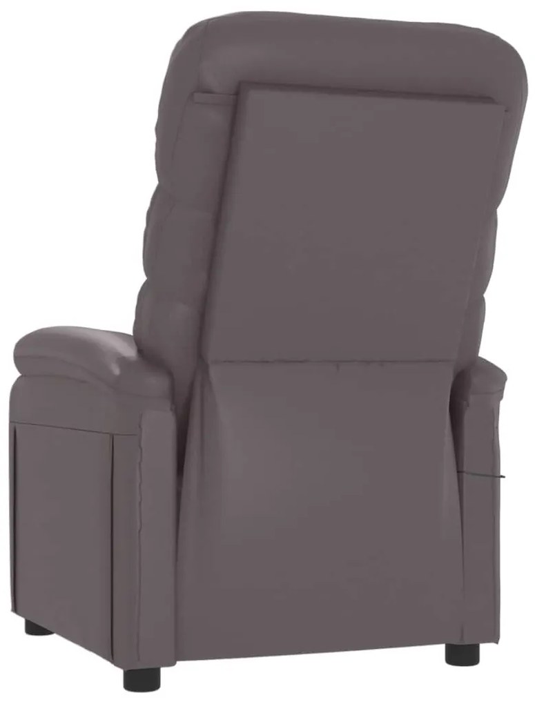 Cadeira de massagens couro artificial cinzento