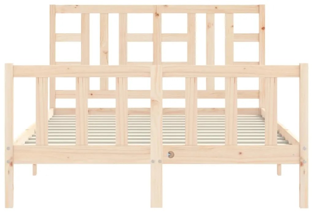 Cama sem colchão 140x190 cm madeira de pinho maciça