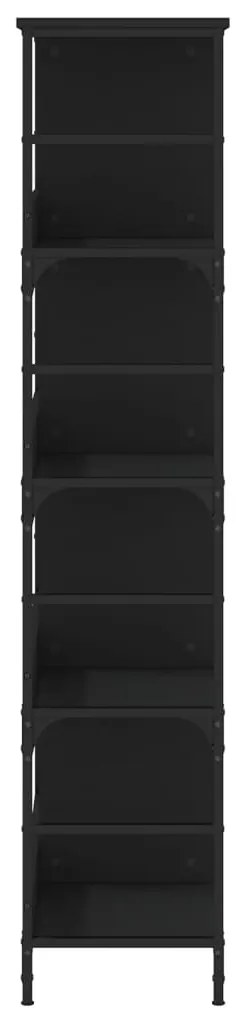 Estante 78,5x33x153 cm derivados de madeira preto