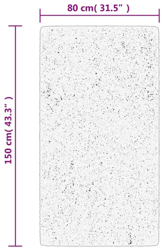 Tapete de pelo curto OVIEDO 80x150 cm antracite