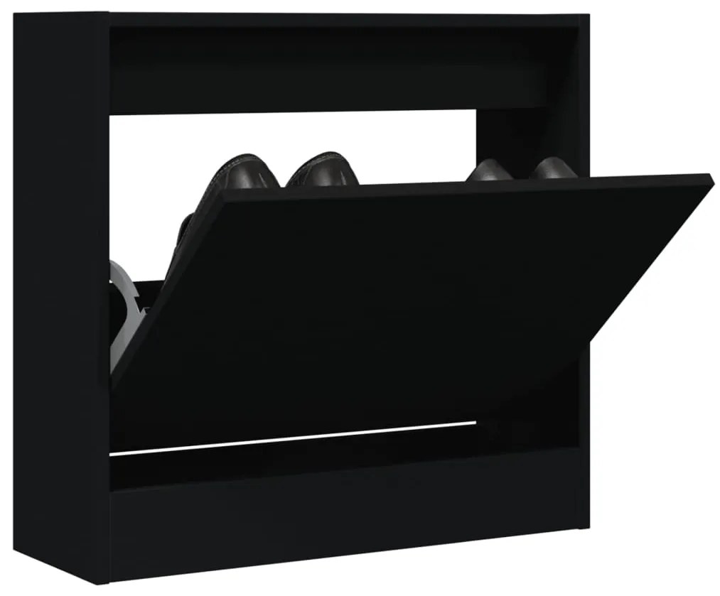 Sapateira 60x21x57 cm derivados de madeira preto