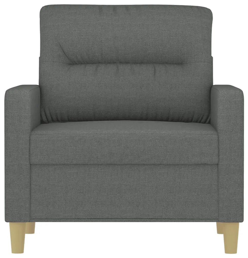 Poltrona 60 cm tecido cinzento-escuro