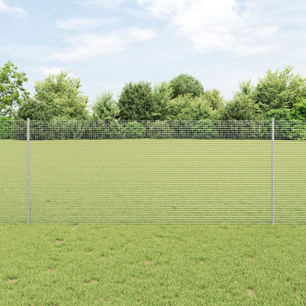 vidaXL Conjunto de Cerca para Jardim Conjunto de 2 Aço Galvanizado