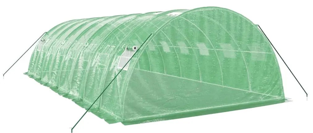 Estufa com estrutura de aço 32 m² 8x4x2 m verde