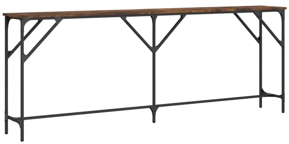 Mesa consola 200x29x75 cm derivados de madeira carvalho fumado