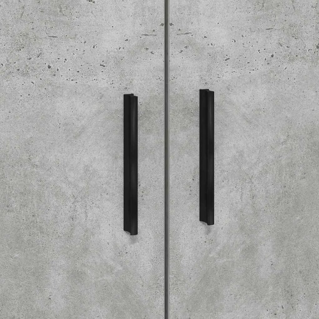 Estrutura de Cama de Armazenamento Cinza Concreto 75x190 cm