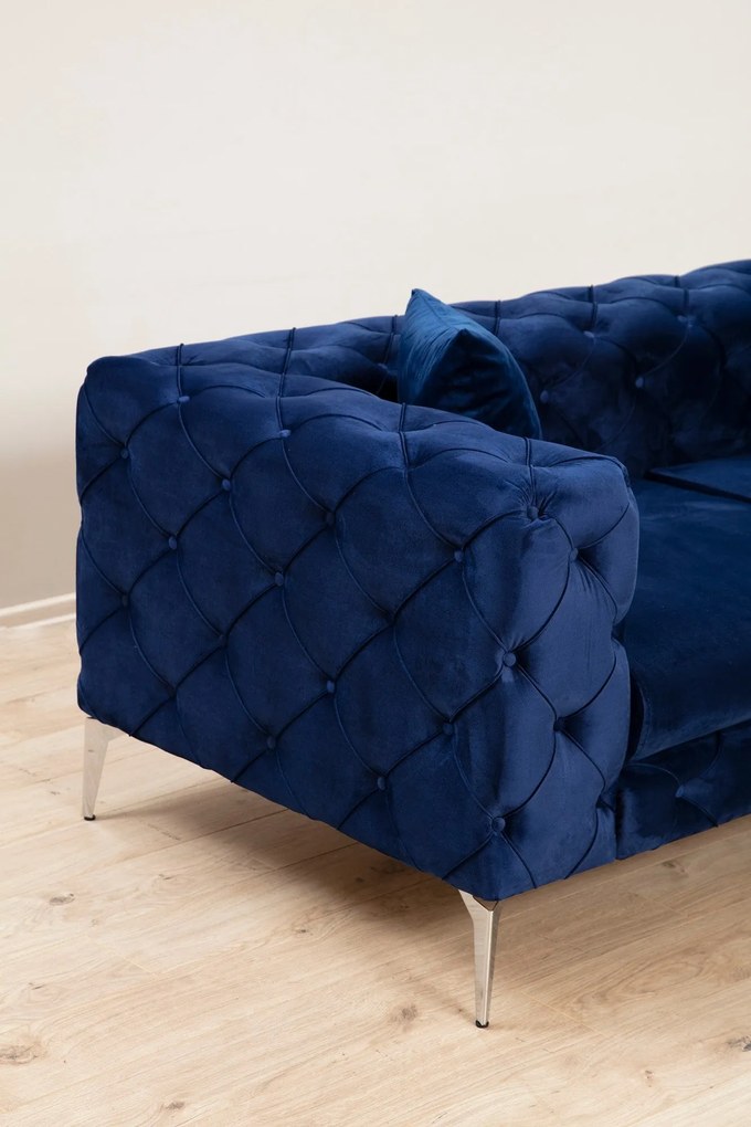 Sofá de 2 Lugares Como – Azul Marinho – 197 x 70 x 90 cm