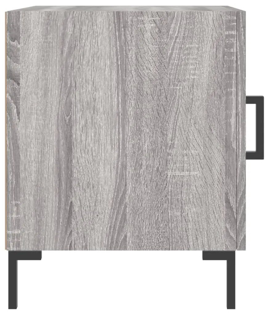 Mesa cabeceira 2pcs 40x40x50 cm madeira processada cinza sonoma