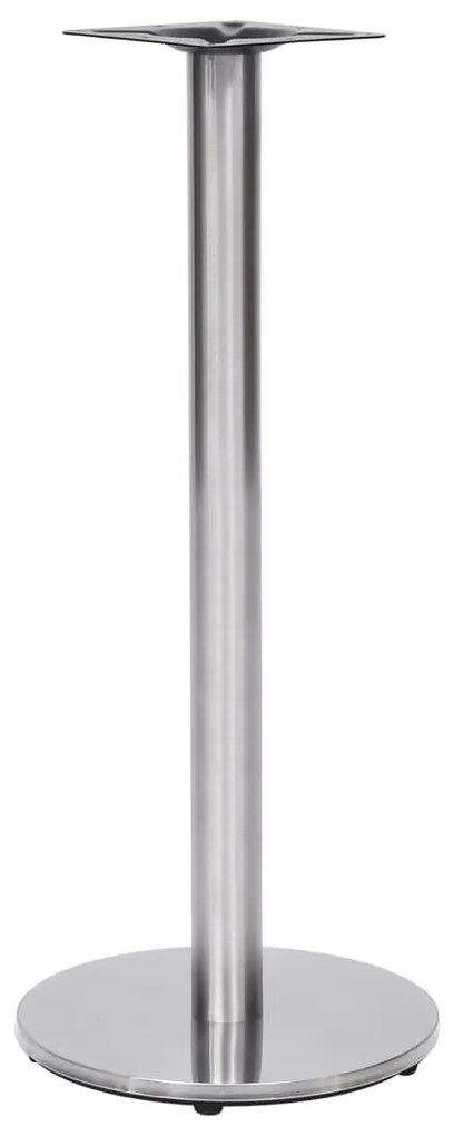 vidaXL Perna para mesa de bistrô Ø45x107 cm aço inoxidável prateado