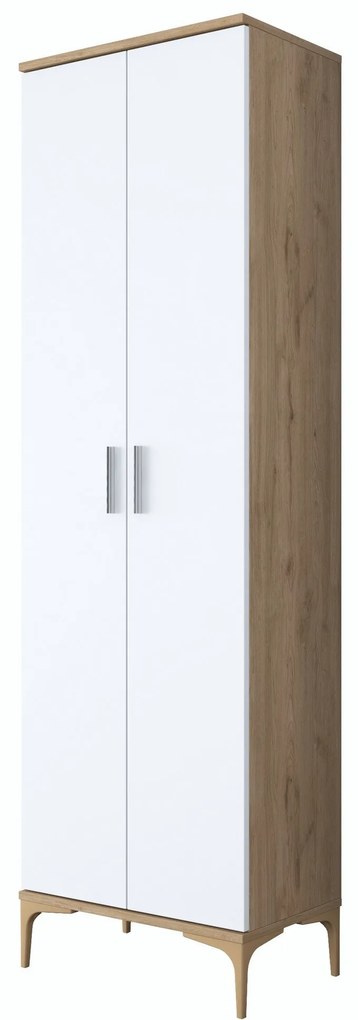 Hall Stand EA111 – Walnut White – 60x198,6x37,5 cm