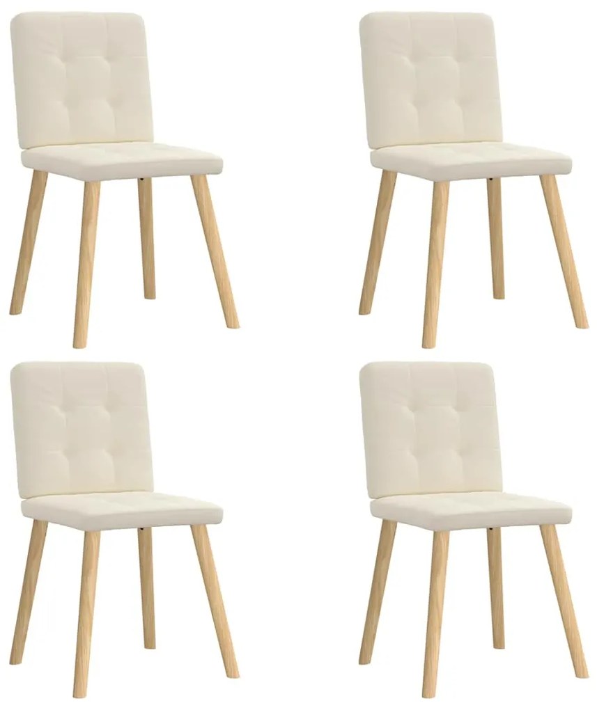 Cadeiras de jantar 4 pcs linho