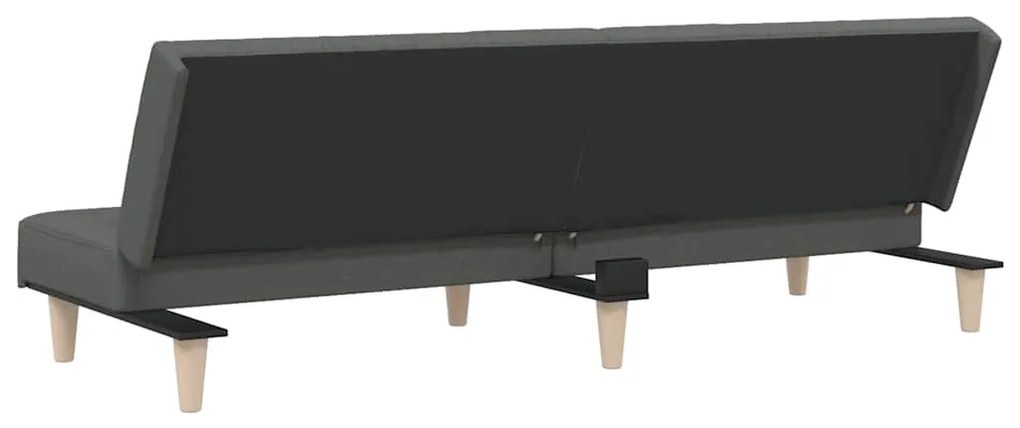 Sofá-cama tecido cinzento-escuro
